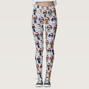Leggings Père Noël Dachshunds mignon Chiens Wiener Noël