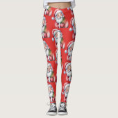 Leggings Père Noël drôle et mignon (Devant)