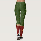Leggings père Noël Elf Rouge et Vert Noël (Dos)