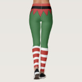 Leggings Père Noël Elfe Noël Rouge Gris Vert (Dos)