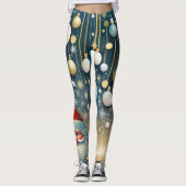 Leggings Père Noël en train de filer (Devant)