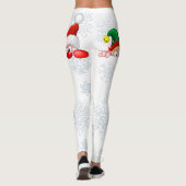 Leggings Père Noël et Elf Cute et drôle Caractères Pékin (Dos)