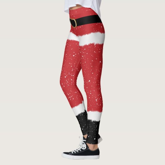 Leggings Père Noël moderne Mme Claus Costume fin Noël amusa (Gauche)