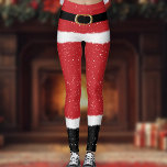 Leggings Père Noël moderne Mme Claus Costume fin Noël amusa<br><div class="desc">Ces jolis leggings de Noël sont le costume Père Noël parfait pour Noël matin ou fêtes de fin d'année. Soyez les vacances les plus cool Mme Claus dans ce design amusant et moderne avec des flocons de neige et une fausse ceinture en or!</div>