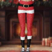Leggings Père Noël moderne Mme Claus Costume fin Noël amusa