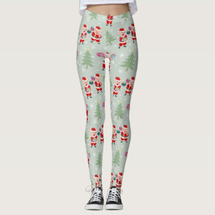 Leggings Père Noël Pig Giving Motif