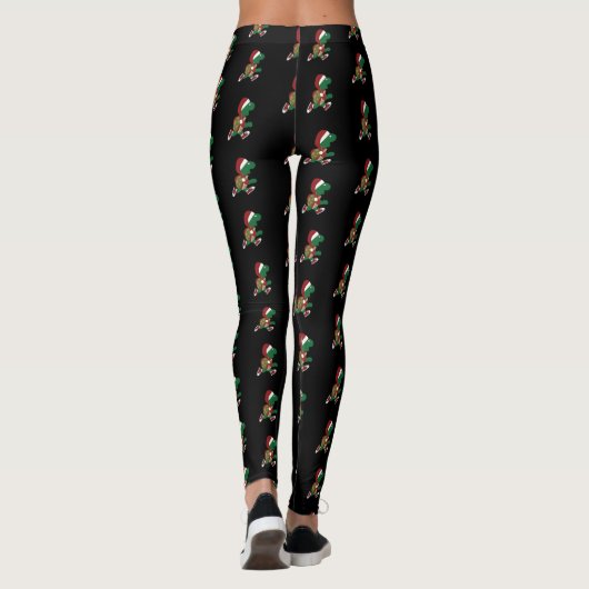 Leggings père Noël Running Turtle (Dos)