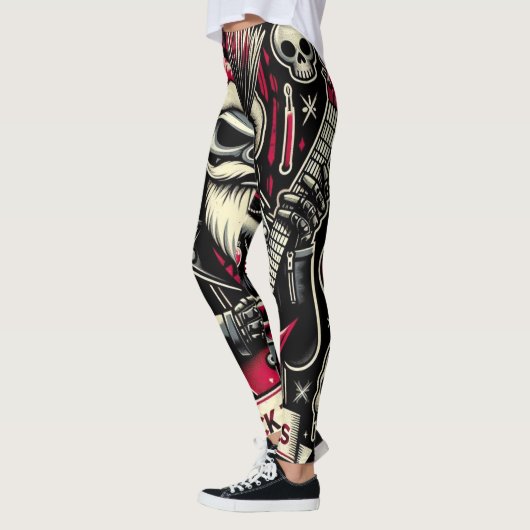 Leggings Père rockeur Noël (Gauche)