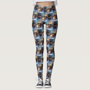 Leggings Période de fêtes de Noël Saint-Bernard