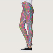 Leggings Perles de couleur Doodle Gris BG (Gauche)