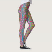 Leggings Perles de couleur Doodle Gris BG (Droite)