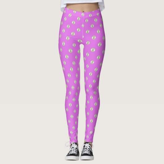 Leggings Perles d'été sur violet (Devant)