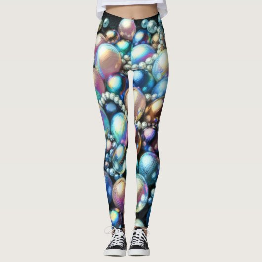 Leggings Perles Pastel Dures Perles Iridescentes (Devant)