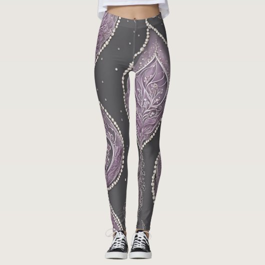 Leggings Perles sombres art IA (Devant)