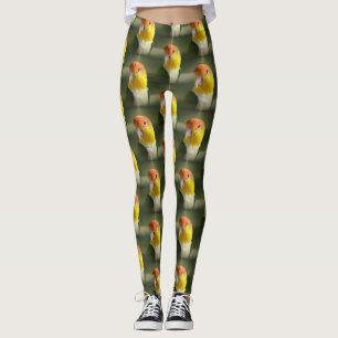 Leggings Perroquet de caïque gonflé par blanc mignon