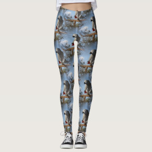 Leggings Perroquet renversant de gris africain