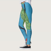 Leggings perroquet vert sauvage bleu (Gauche)