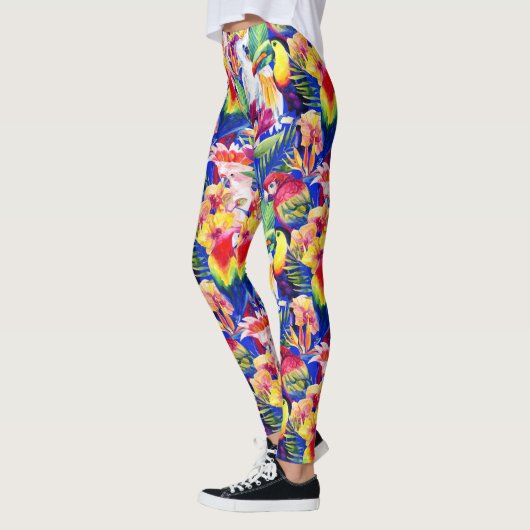 Leggings Perroquets d'aquarelle 2 (Gauche)