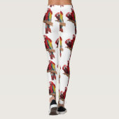 Leggings Perroquets de perroquets de macaw rouge pattes d'a (Dos)