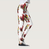 Leggings Perroquets de perroquets de macaw rouge pattes d'a (Droite)