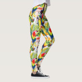 Leggings Perroquets Et Feuilles De Palmiers (Droite)