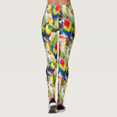 Leggings Perroquets Et Feuilles De Palmiers (Dos)