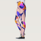 Leggings Perroquets Vintages roses : Illustration Exotique  (Gauche)