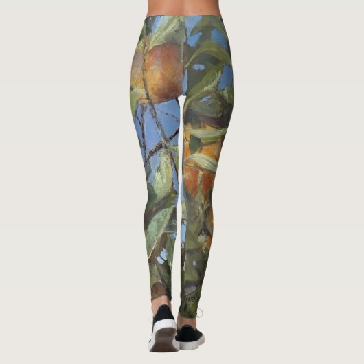 Leggings Persimmon Fruit Tree Belle oeuvre originale (Dos)
