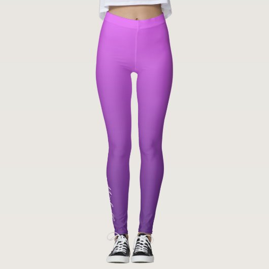 Leggings Personalisé violet ombre (Devant)