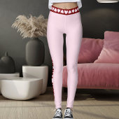 Leggings Personalize Be My Valentine Day Love Red Pink Gift
