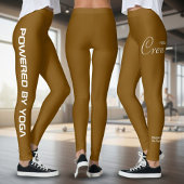 Leggings Personalized Brown Pilates Yoga Workout Gym