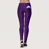 Leggings Personalized Cat Pet Purple White Stripes Gift (Dos)