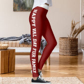 Leggings Personalized Happy Valentine's Day Pet Lovers Red