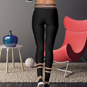 Leggings Personalized Pet Cat Mom Name Peach Black Stripes