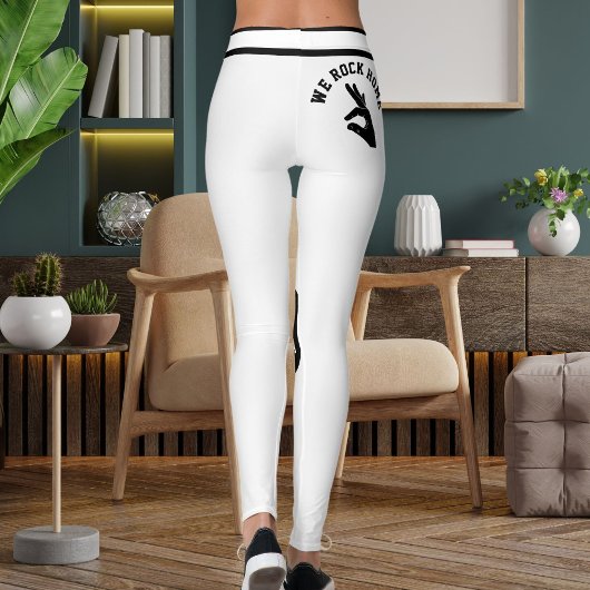 Leggings Personalized Pet Mama Black White Striped Stylish