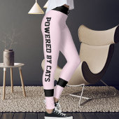 Leggings Personalized  Pink Black Striped Pet Lover Cat Mom