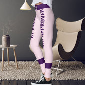 Leggings Personalized Pink Purple 67th Birthday Cat Mom