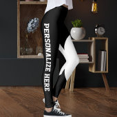 Leggings Personalized Text Pet Black And White Cute Cat Mom
