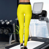 Leggings Personalized Yellow And Black Stripes Custom Made