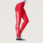 Leggings Personnalisé<br><div class="desc">Facile à personnaliser les légendes personnalisées de Ricaso - ajoutez votre propre texte - changez la couleur arrière - plan, la couleur du texte et la police en cliquant sur personnaliser</div>