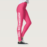 Leggings Personnalisé<br><div class="desc">Facile à personnaliser les légendes personnalisées de Ricaso - ajoutez votre propre texte - changez la couleur arrière - plan, la couleur du texte et la police en cliquant sur personnaliser</div>