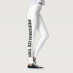 Leggings Personnalisé<br><div class="desc">Facile à personnaliser Personnaliser les légendes faites sur mesure de Ricaso - ajoutez votre propre texte - changez la couleur et la police du texte en cliquant sur personnaliser</div>