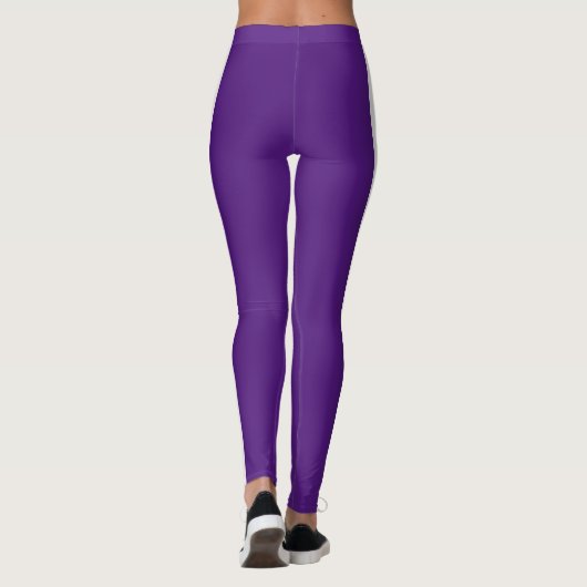 Leggings Personnalisé Blanc Et Royal Purple tendance girly (Dos)