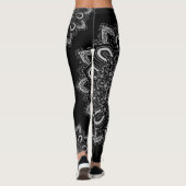 Leggings Personnalisé Elégant en argent Mandala imprimé noi (Dos)