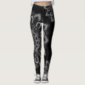 Leggings Personnalisé Elégant en argent Mandala imprimé noi (Devant)