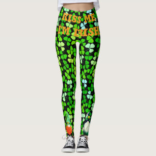 Leggings Personnalisé KISS ME Im IRISH St Patrick Gnomes Sh