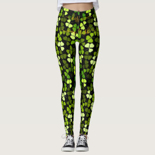 Leggings Personnalisé KISS ME Im IRISH St Patrick Shamrock