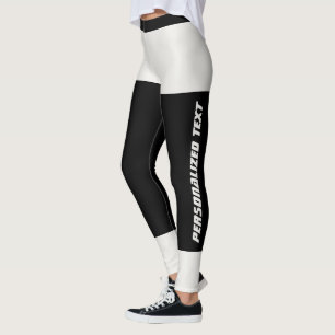 Leggings Personnalisé Moderne Neutre Mignon Noir Sur Mesure