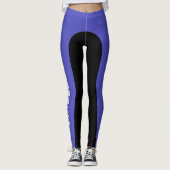 Leggings Personnalisé ne pas arrêter deux tons bleu et noir (Devant)