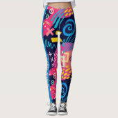 Leggings Personnalisé Personnalisé Fabriqué Graffiti Art Ab (Devant)